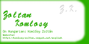 zoltan komlosy business card